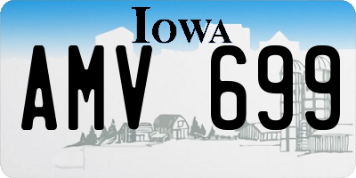 IA license plate AMV699
