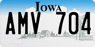 IA license plate AMV704