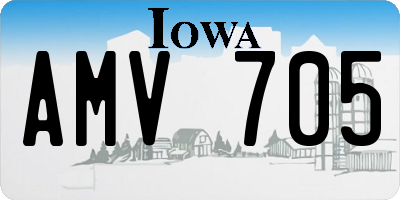 IA license plate AMV705