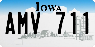 IA license plate AMV711
