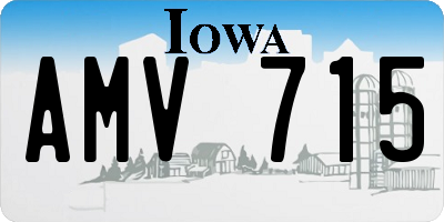 IA license plate AMV715