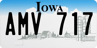 IA license plate AMV717
