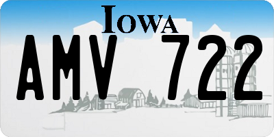IA license plate AMV722