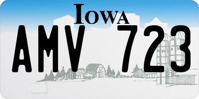 IA license plate AMV723
