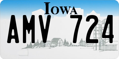 IA license plate AMV724