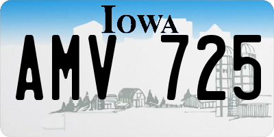 IA license plate AMV725