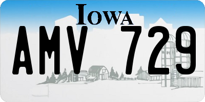 IA license plate AMV729