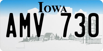 IA license plate AMV730