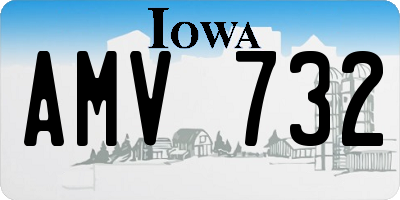 IA license plate AMV732