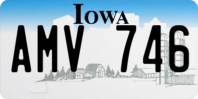 IA license plate AMV746