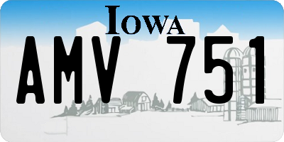 IA license plate AMV751