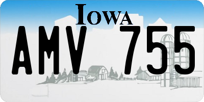 IA license plate AMV755