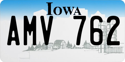 IA license plate AMV762