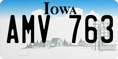 IA license plate AMV763