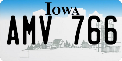 IA license plate AMV766