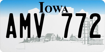 IA license plate AMV772