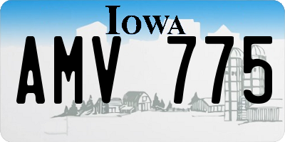 IA license plate AMV775
