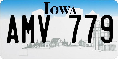 IA license plate AMV779