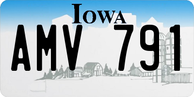 IA license plate AMV791