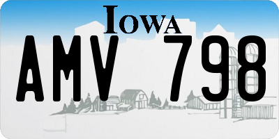 IA license plate AMV798