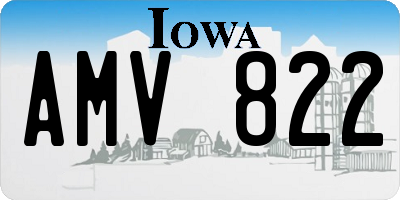 IA license plate AMV822
