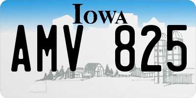 IA license plate AMV825