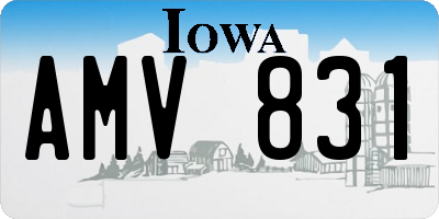IA license plate AMV831