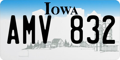 IA license plate AMV832