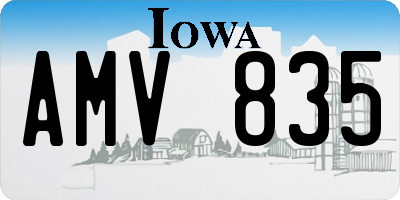 IA license plate AMV835