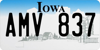 IA license plate AMV837