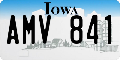 IA license plate AMV841