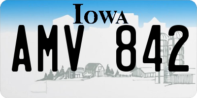 IA license plate AMV842