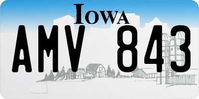 IA license plate AMV843