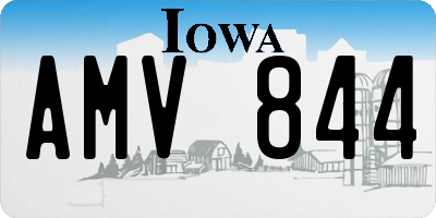 IA license plate AMV844