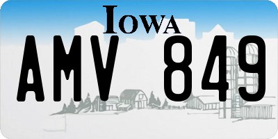 IA license plate AMV849