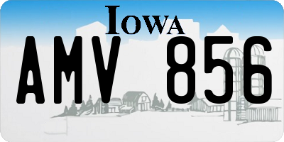 IA license plate AMV856