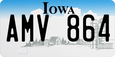 IA license plate AMV864