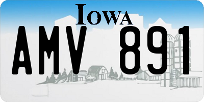 IA license plate AMV891