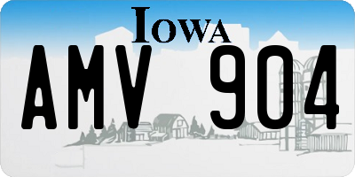 IA license plate AMV904