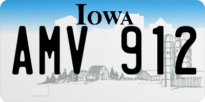 IA license plate AMV912