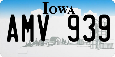 IA license plate AMV939