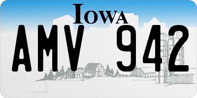 IA license plate AMV942