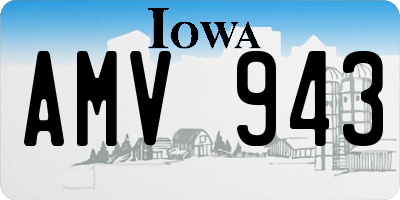 IA license plate AMV943