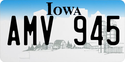 IA license plate AMV945