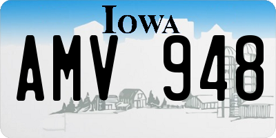 IA license plate AMV948