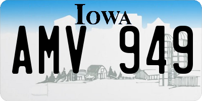 IA license plate AMV949