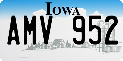 IA license plate AMV952