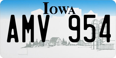 IA license plate AMV954