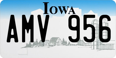 IA license plate AMV956