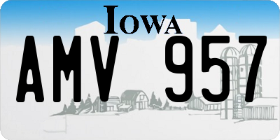 IA license plate AMV957